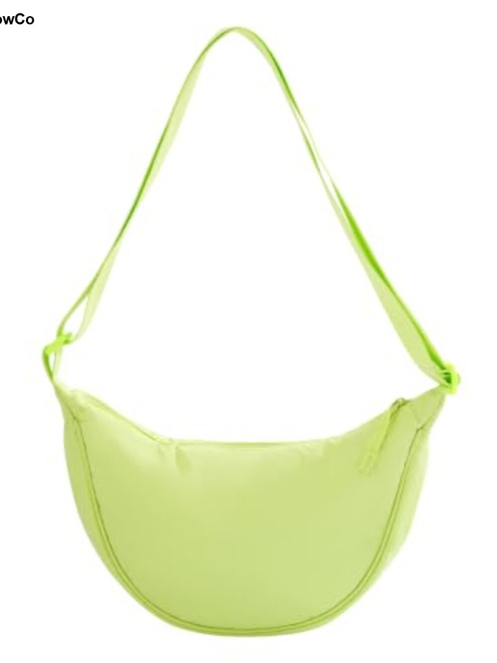 Crescent Nylon Crossbody Sling Bag Adjustable Strap Hobo Purse